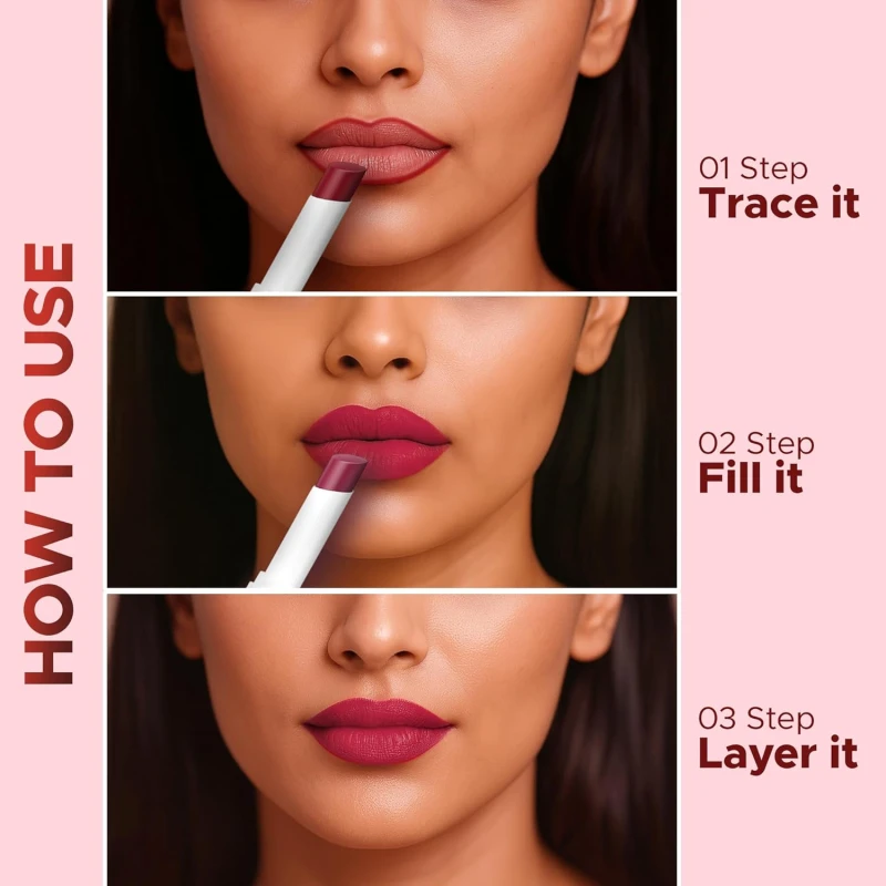 Hilary Rhoda Matte Trio Lipstick | Matte Finish & Long Lasting Lipstick | Pack of 3 Lipsticks | Highly Pigmented & Glides Smoothly | Vegan & Cruelty-Free - (Nude-Mood Trio, 3g x 3U) thumbnail 7
